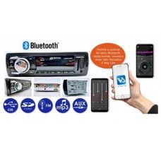 RÁDIO AUTOMOTIVO MP3 TIGER COM BLUETOOTH/ USB/ AUX/ SD CARD - 4 RCA 4X25W RMS