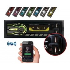 RÁDIO AUTOMOTIVO MP3 5566SE 7 CORES BT C/ BLUETOOTH 4X25W - (2 ENTRADAS USB) - FIRSTOPTION