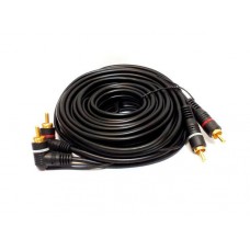 CABO RCA 5 METROS (PLUG 90) EMBORRACHADO PRETO - COM REMOTE