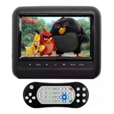 TELA ENCOSTO DE CABEÇA ACOPLÁVEL DVD+USB+AVIN+PI+DC+SD - TELA 7" TECLADO TOUCH - PRETO